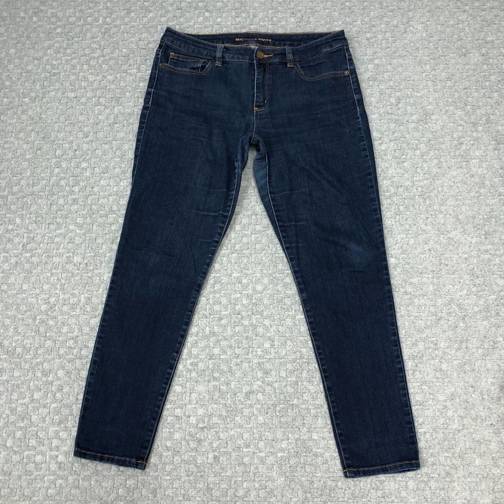 Michael Kors Skinny Jeans Womens 8 Blue Medium Wash Mid Rise Stretch Denim Norm